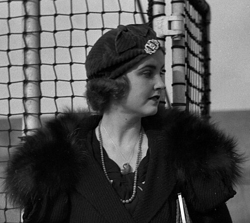Barbara Hutton aboard ship, 1935