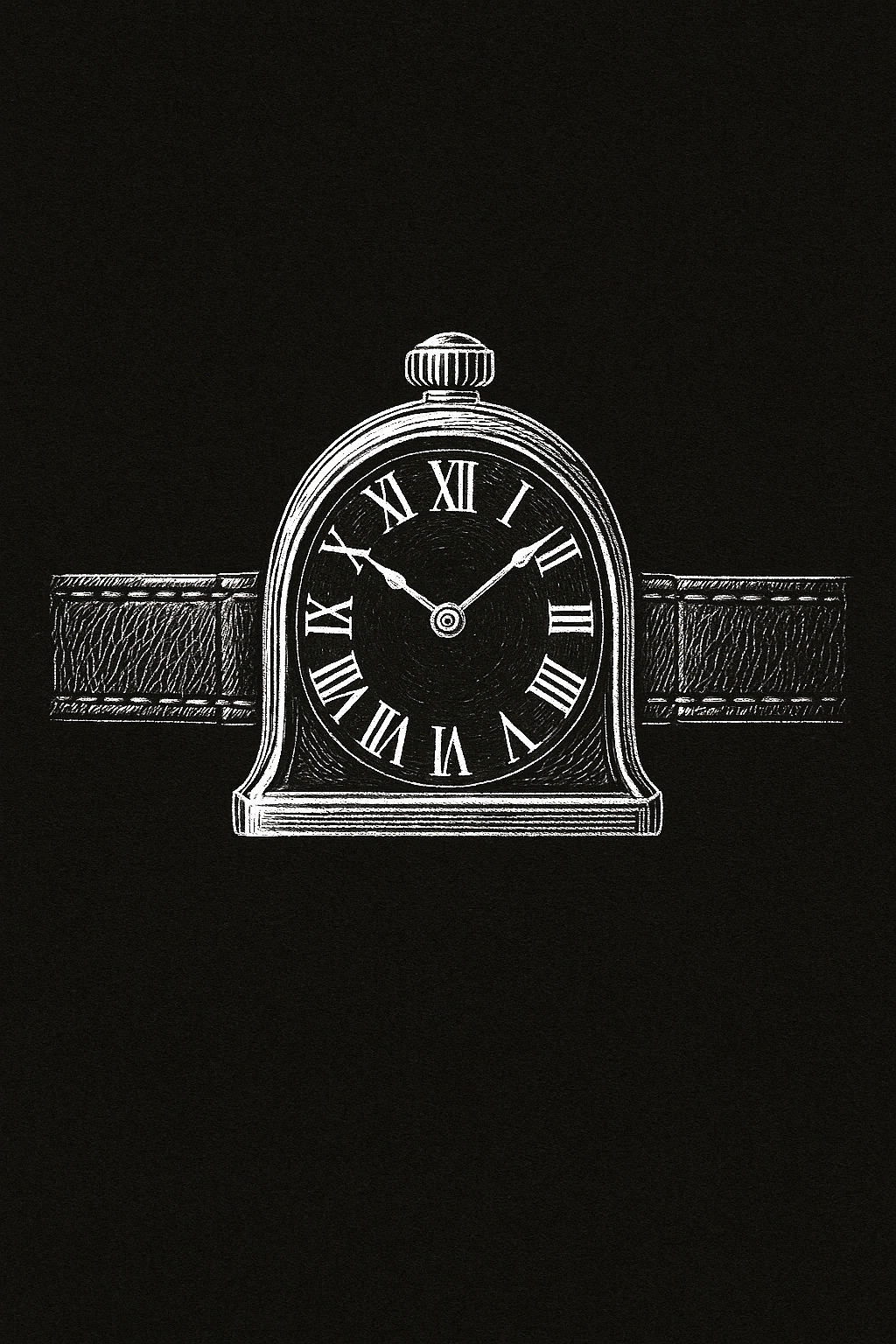 Line illustration of the Cloche bell-shaped wristwatch